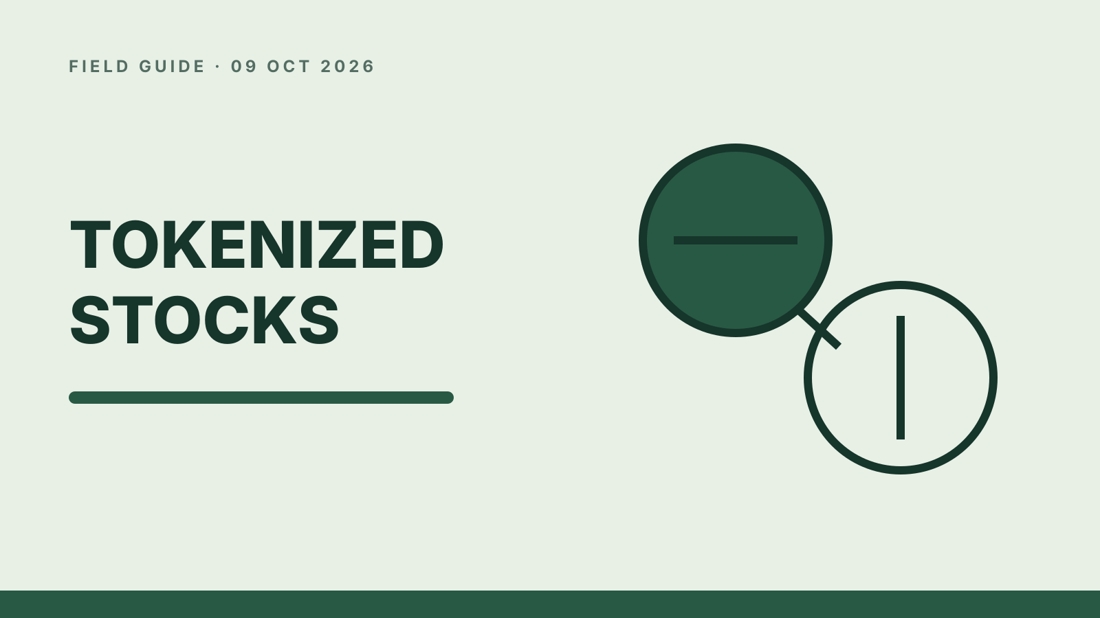 Two linked tokens representing a tokenized stock